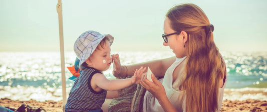 Mother and Baby at the beach