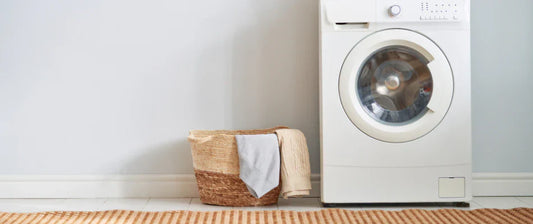 Washing machine standing in a laundry room