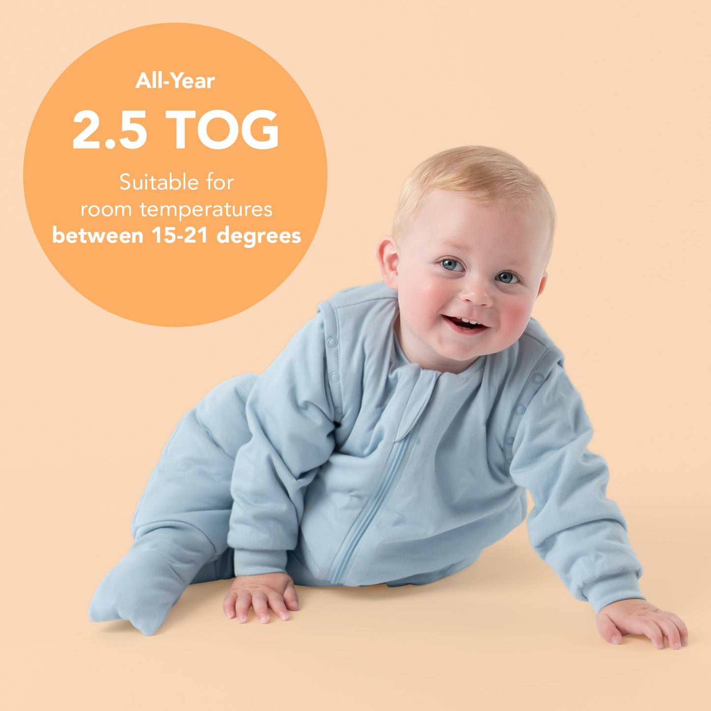 Sleeping Bag with Feet & Foldable Feet Covers - 2.5 TOG