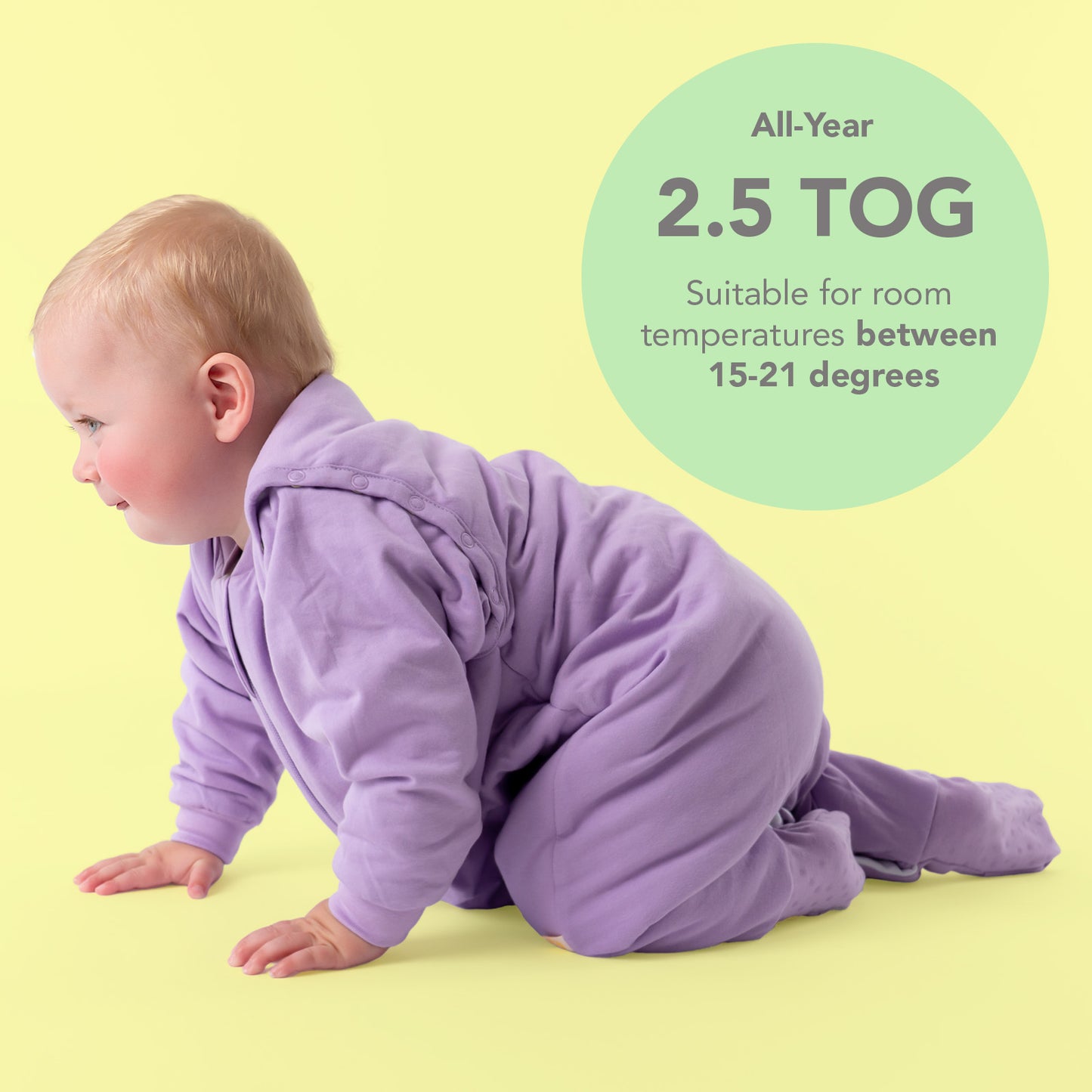 Sleeping Bag with Feet & Foldable Feet Covers - 2.5 TOG