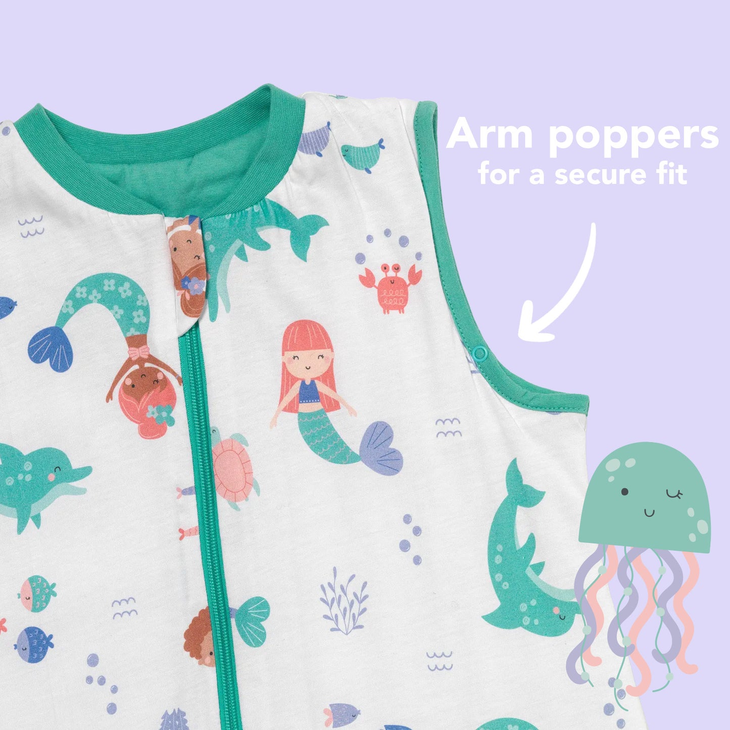 Sleeping Bag with Feet & Foldable Feet Covers - 1.0 TOG