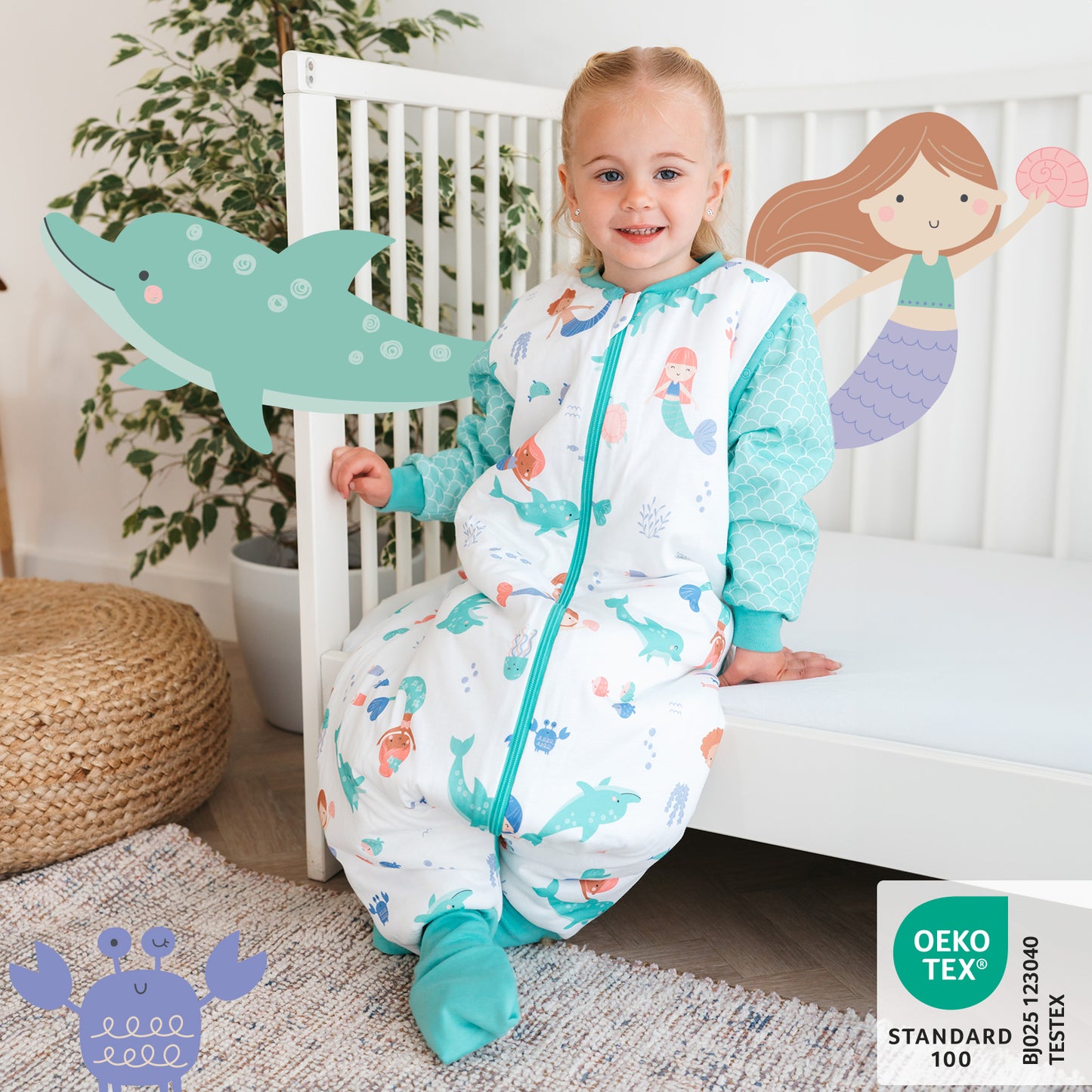 Sleeping Bag with Feet & Foldable Feet Covers - 2.5 TOG