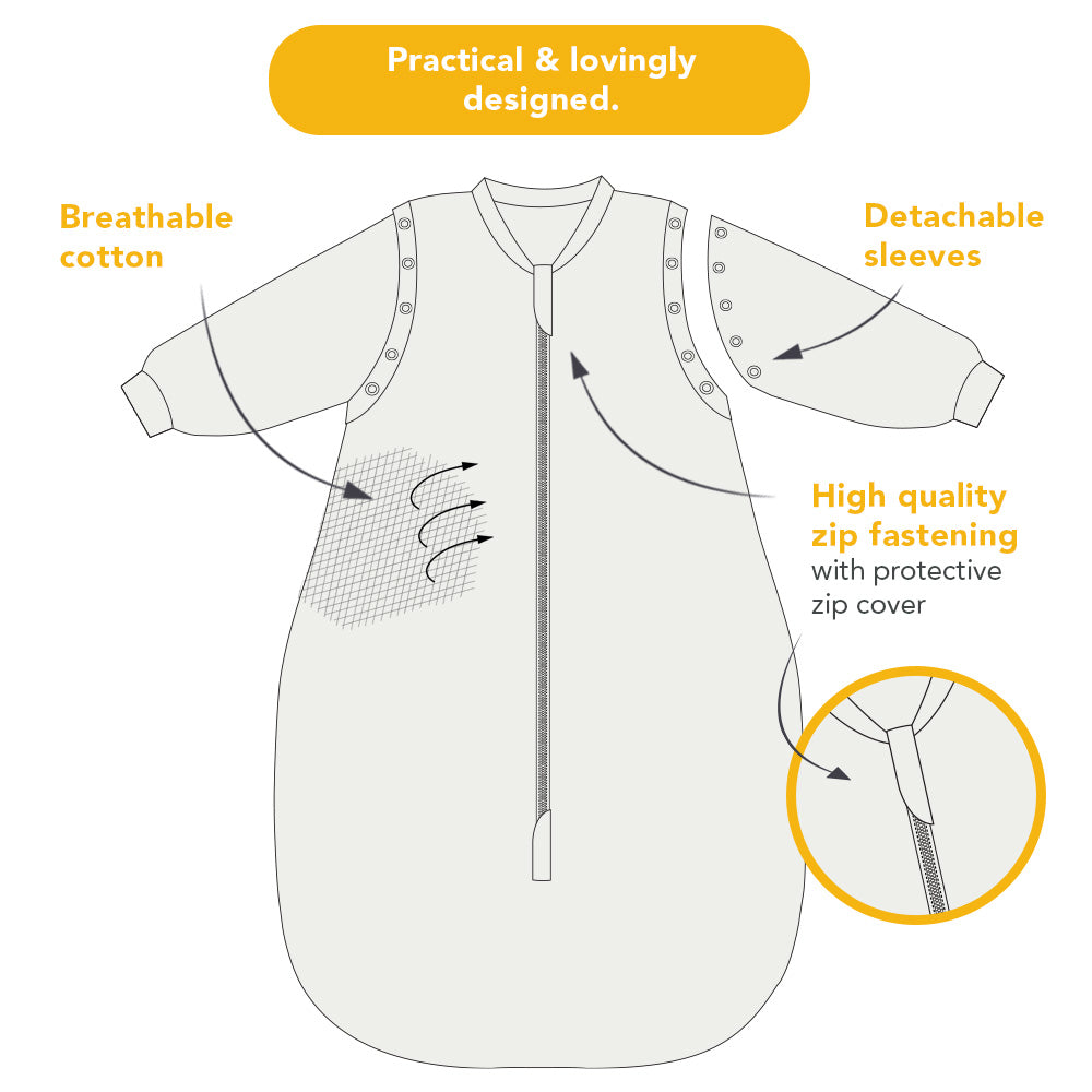 Sleeping Bag with Detachable Sleeves - 2.5 TOG