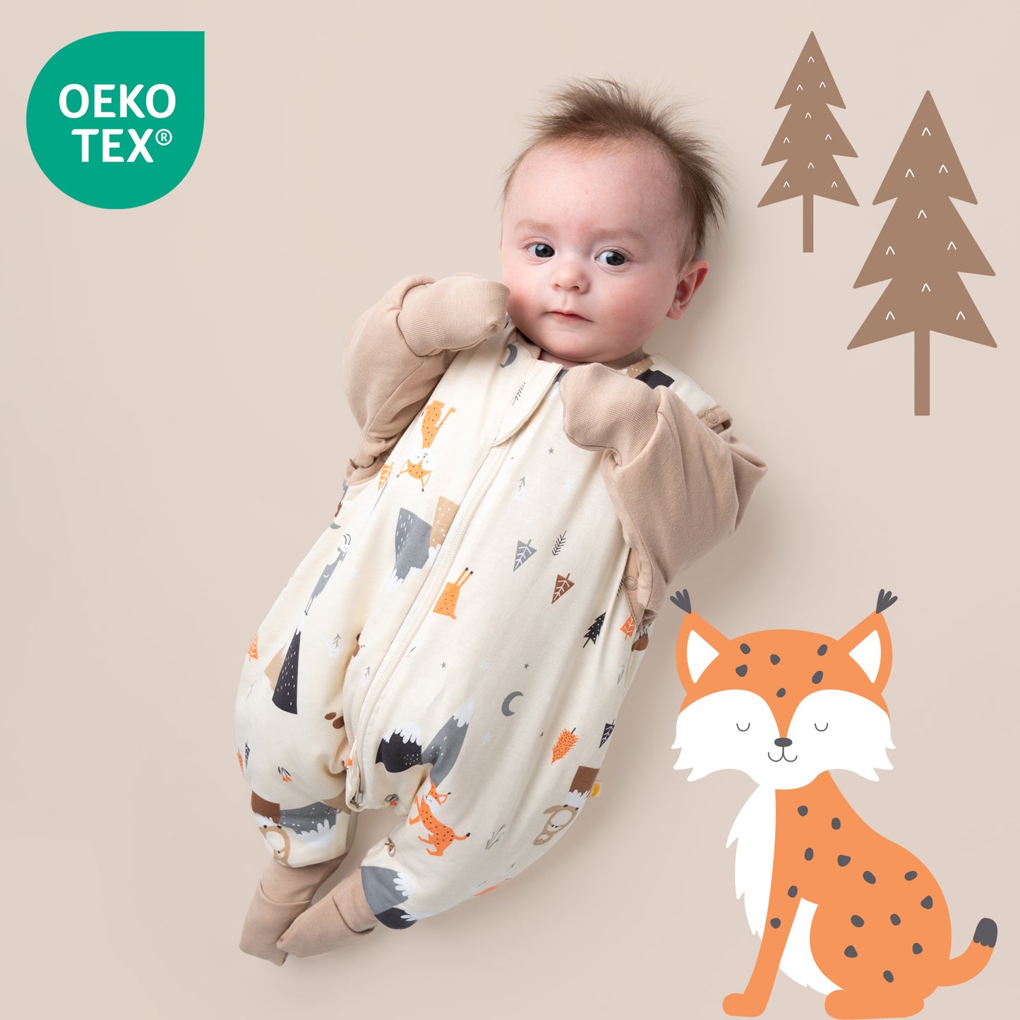 Sleeping Bag with Feet, Foldable Feet Covers & Sleeves - 1.0 TOG