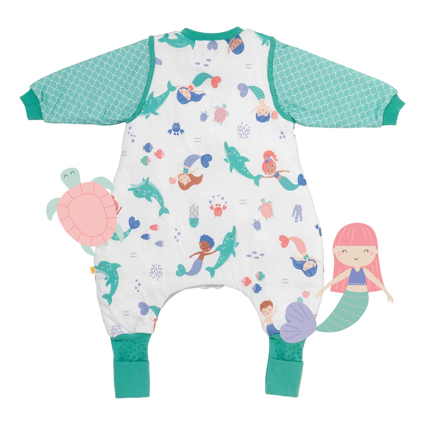 Sleeping Bag with Feet & Foldable Feet Covers - 3.5 TOG