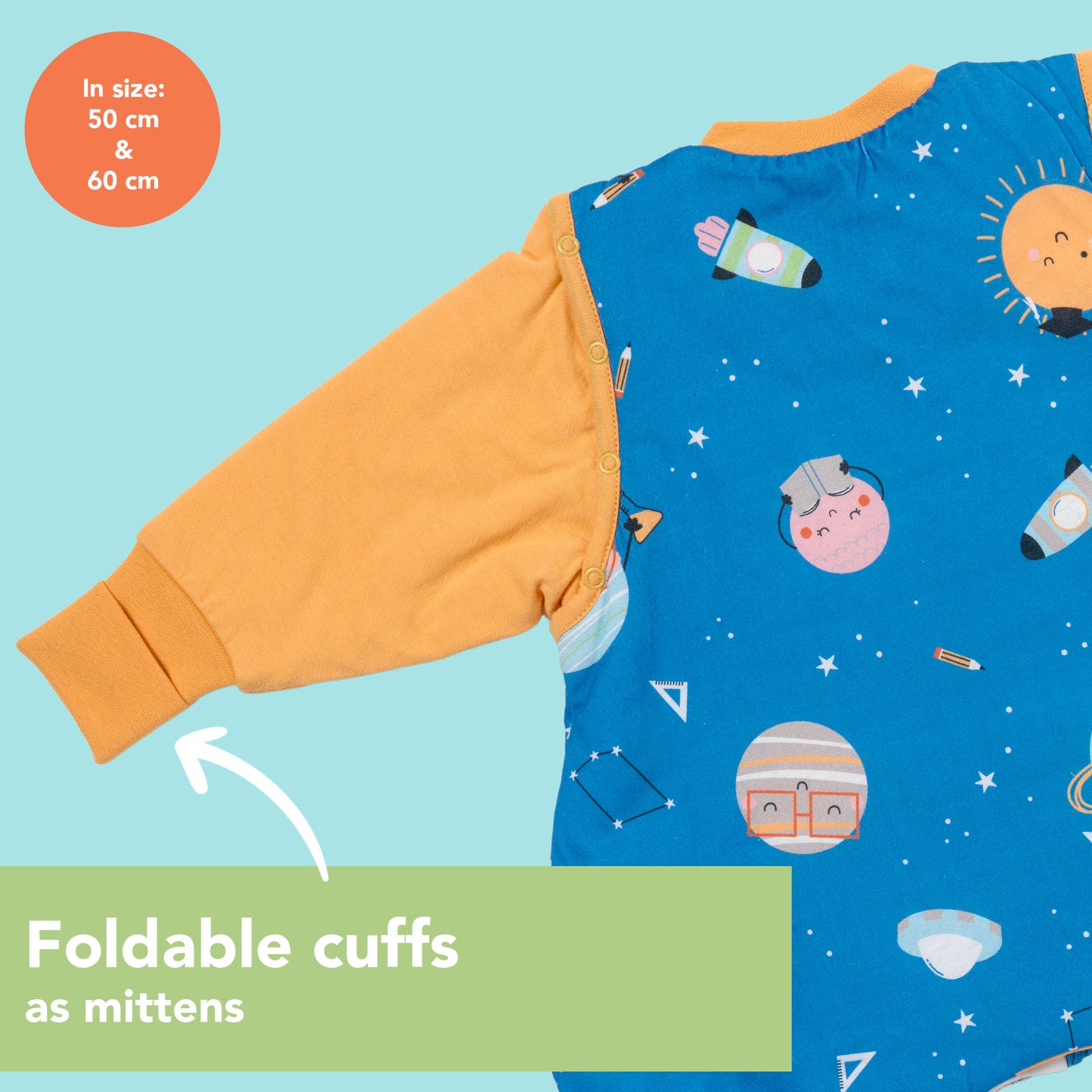 Sleeping Bag with Feet & Foldable Feet Covers - 3.5 TOG