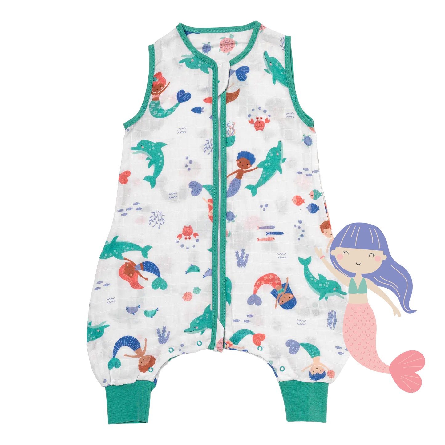 Muslin Sleeping Bag with Feet - 0.5 TOG