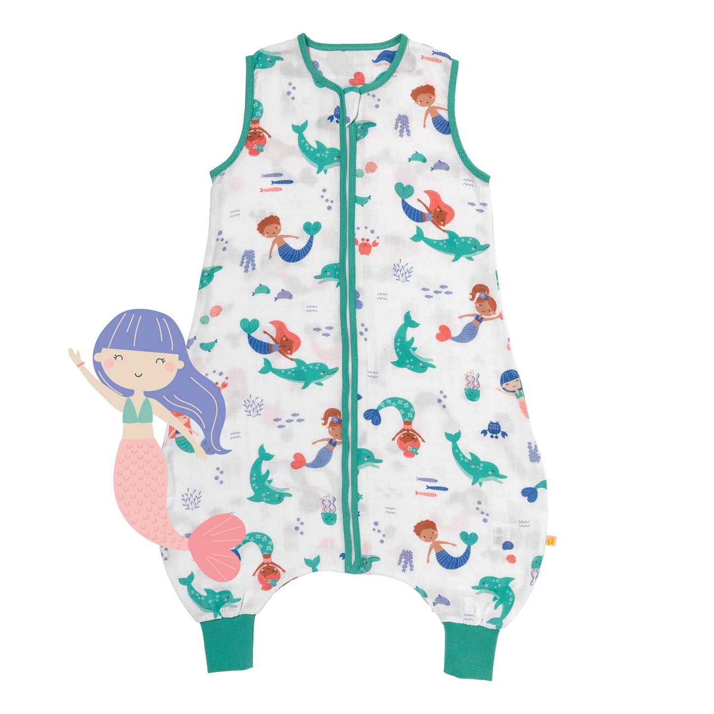 Muslin Sleeping Bag with Feet - 0.5 TOG