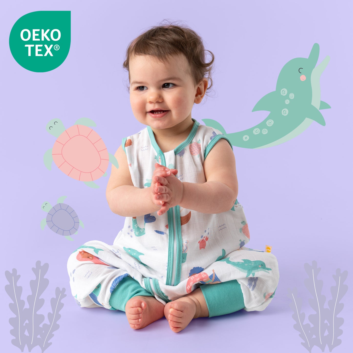 Muslin Sleeping Bag with Feet - 0.5 TOG