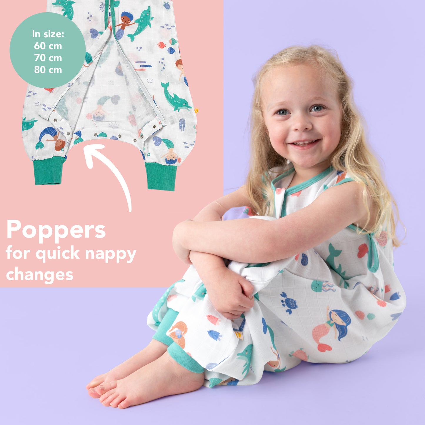 Muslin Sleeping Bag with Feet - 0.5 TOG