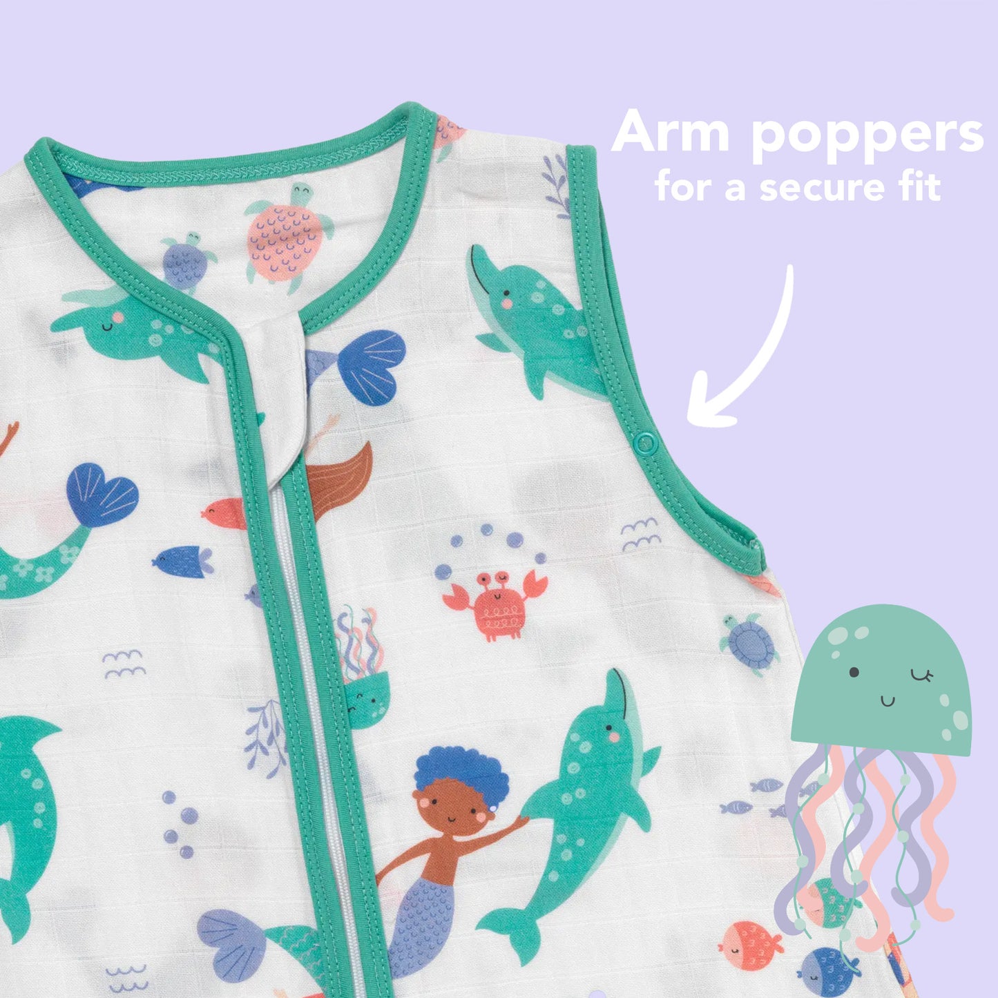 Muslin Sleeping Bag with Feet - 0.5 TOG