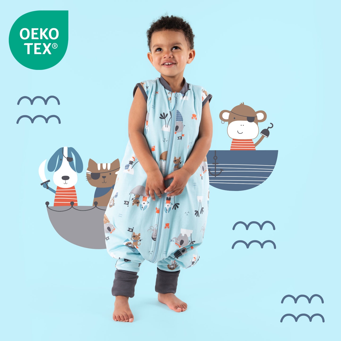 Sleeping Bag with Feet & Foldable Feet Covers - 1.0 TOG