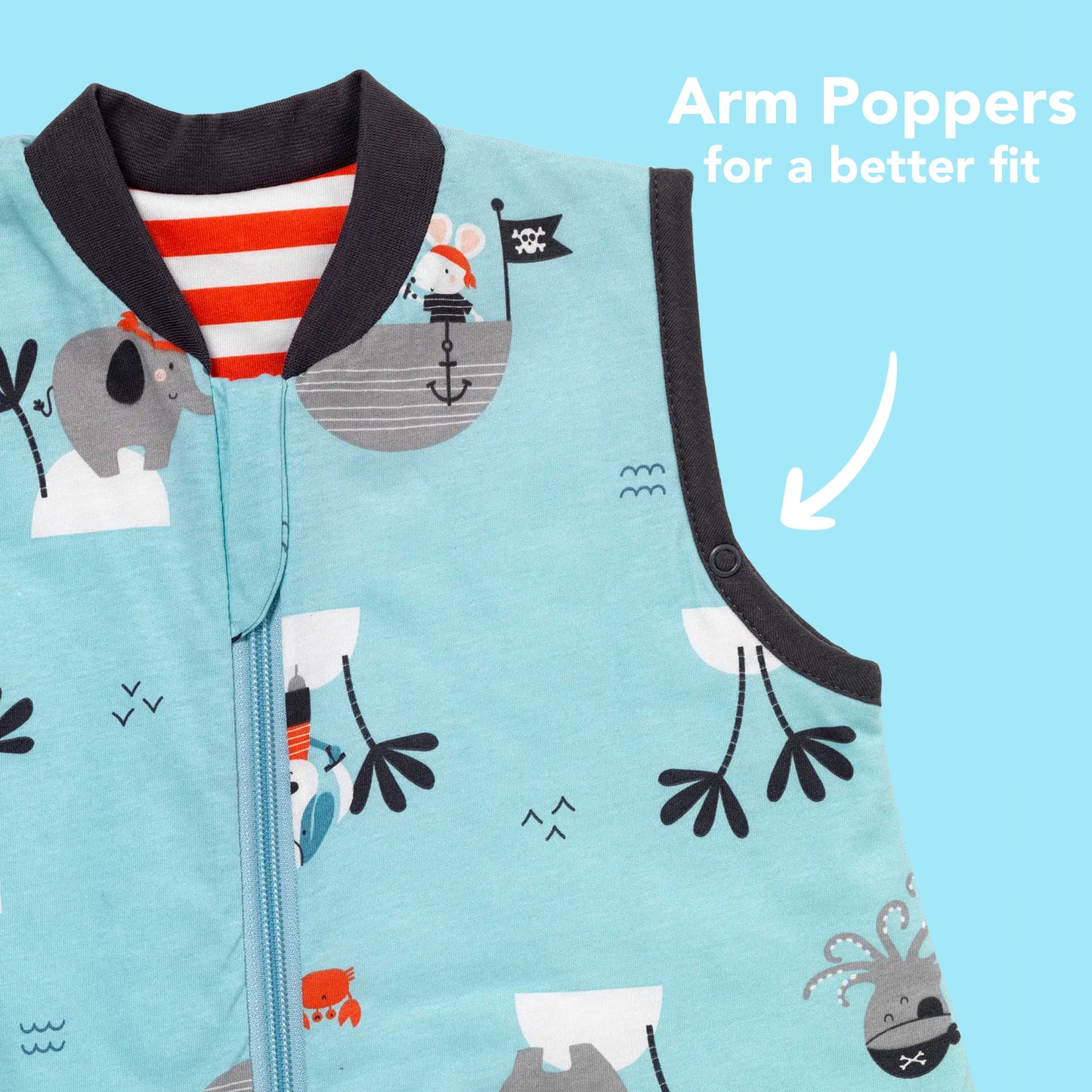 Sleeping Bag with Feet & Foldable Feet Covers - 1.0 TOG