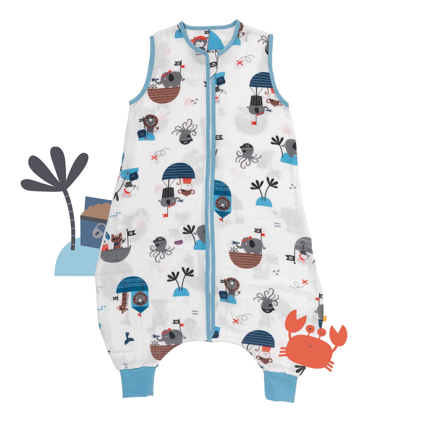 Muslin Sleeping Bag with Feet - 0.5 TOG