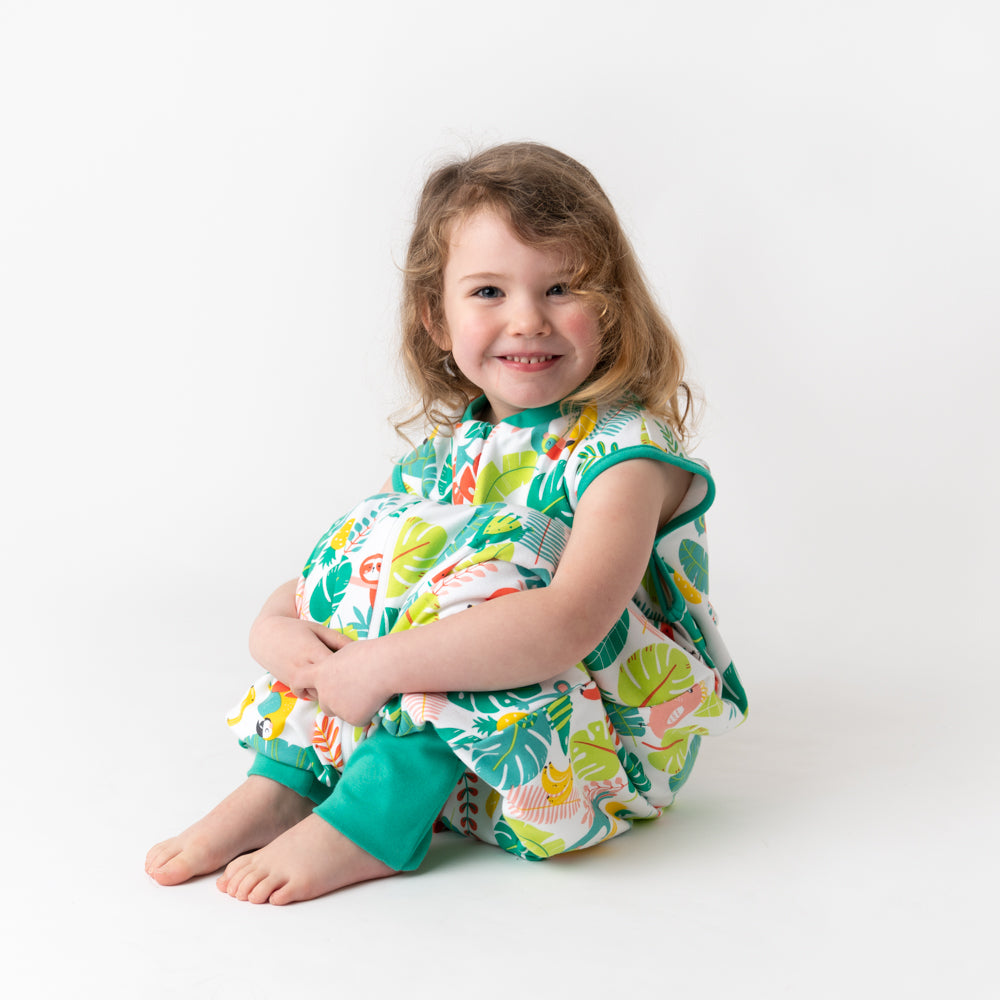 Organic Muslin Sleeping Bag with Feet - 0.5 Tog