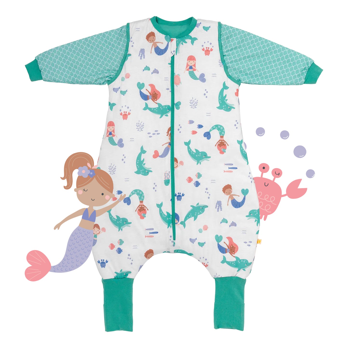 Sleeping Bag with Feet & Foldable Feet Covers - 2.5 TOG