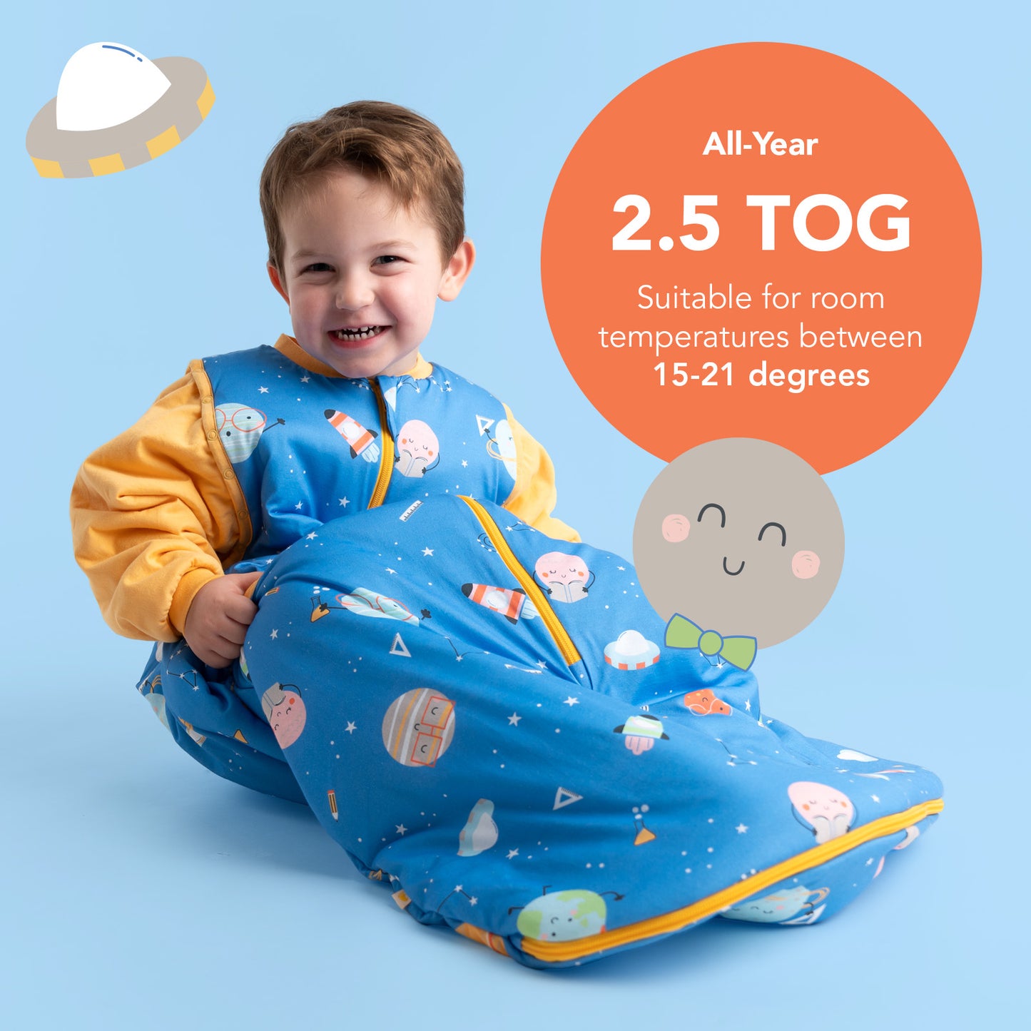 Sleeping Bag with Detachable Sleeves - 2.5 TOG