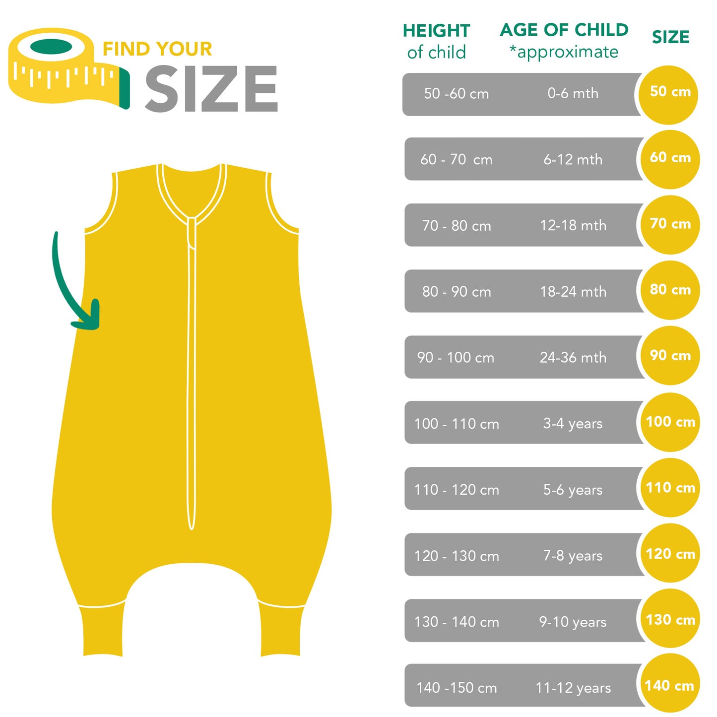 Sleeping Bag with Feet, Foldable Feet Covers & Sleeves - 1.0 TOG