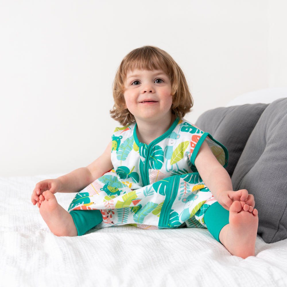 Organic Muslin Sleeping Bag with Feet - 0.5 Tog