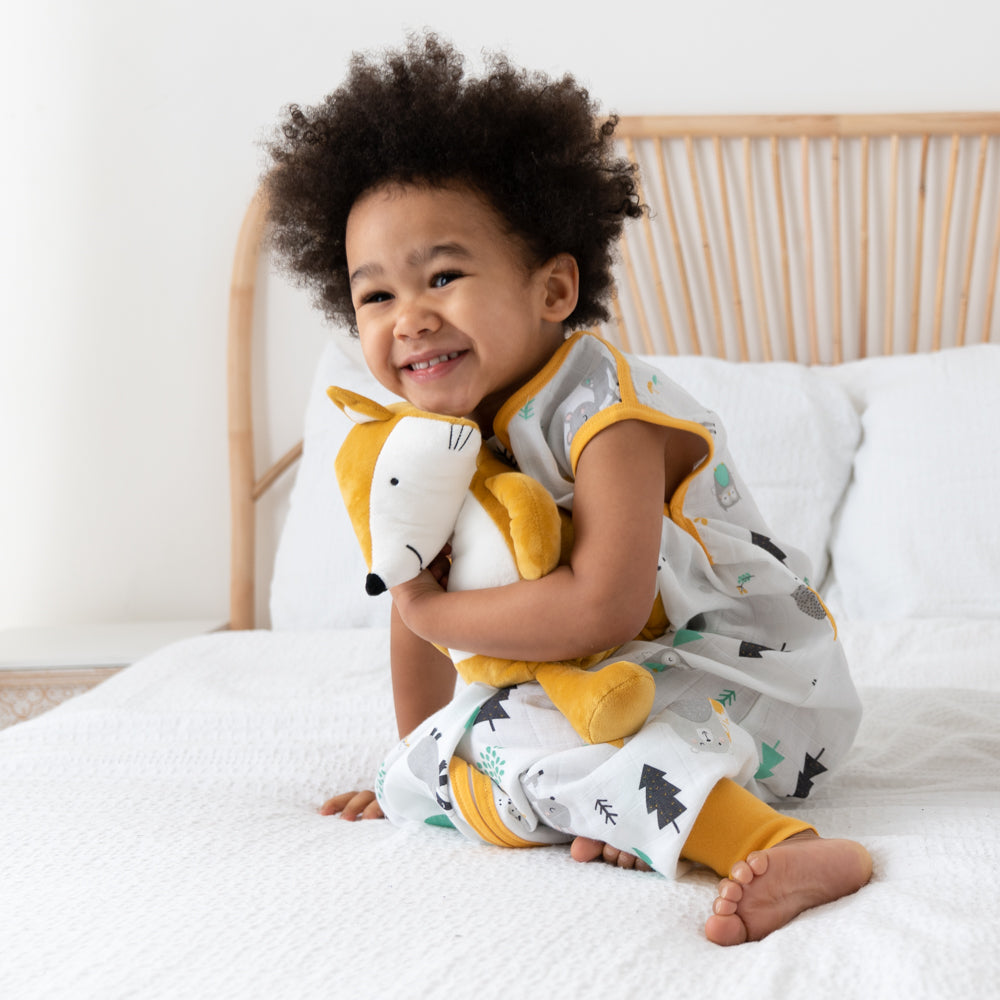 Organic Muslin Sleeping Bag with Feet - 0.5 Tog