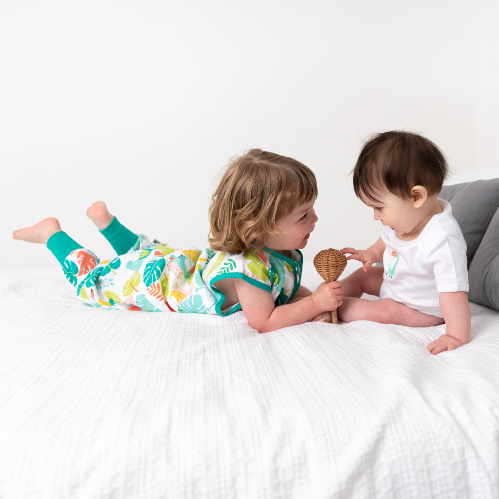 Organic Muslin Sleeping Bag with Feet - 0.5 Tog