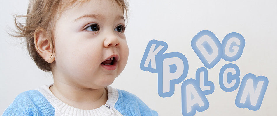 A small child and letters