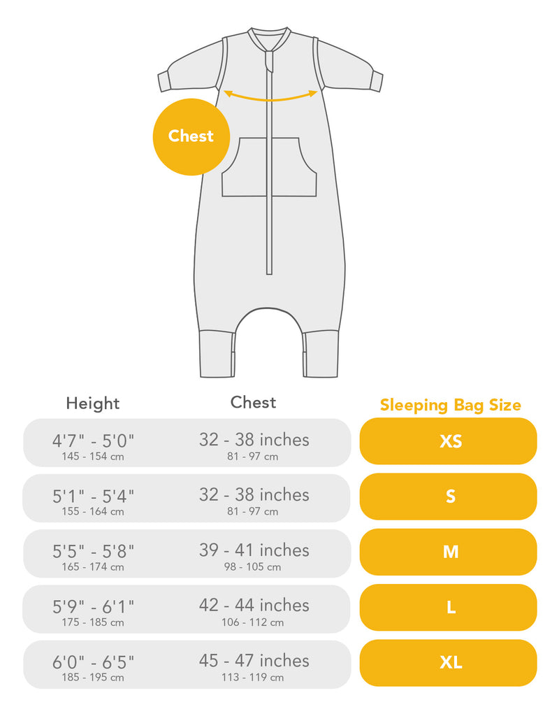 Size Calculator for Footed Sleeping Bags
