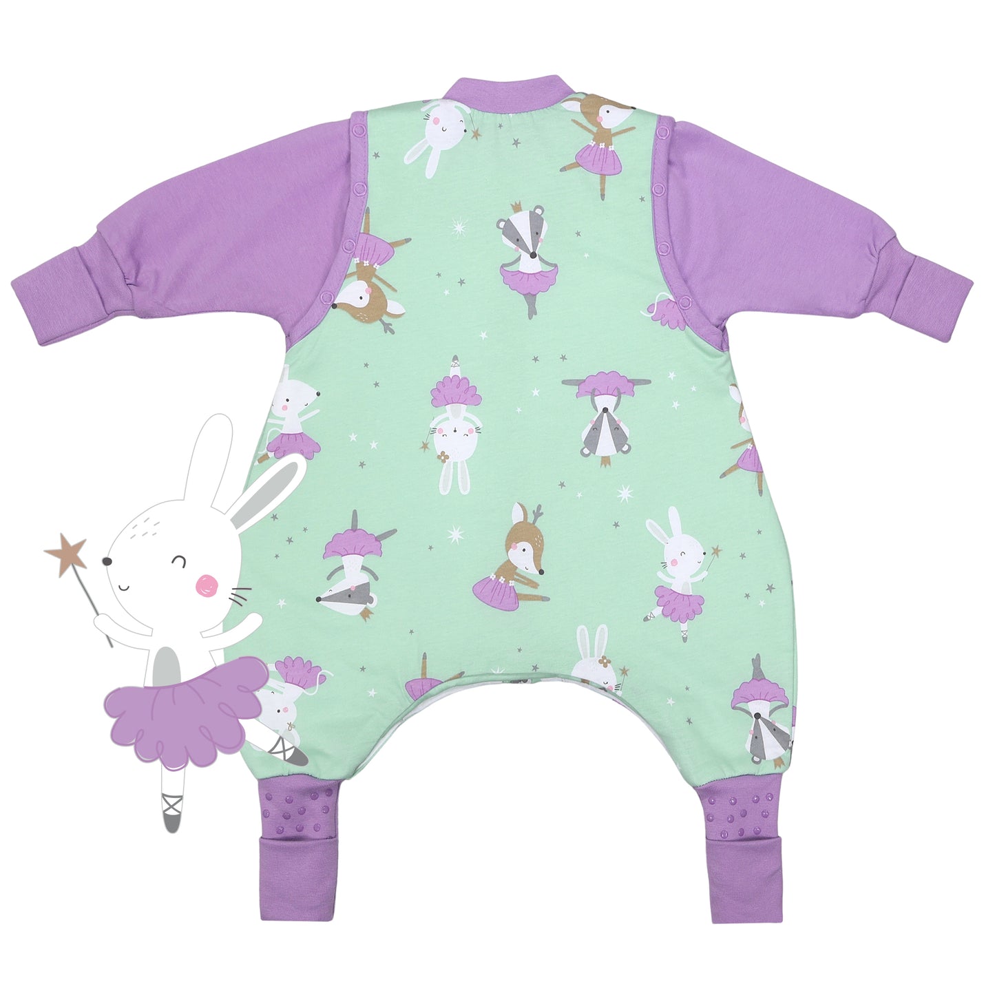 Sleeping Bag with Feet Foldable Feet Covers & Sleeves - 1.0 TOG_Ballerina_back_1182