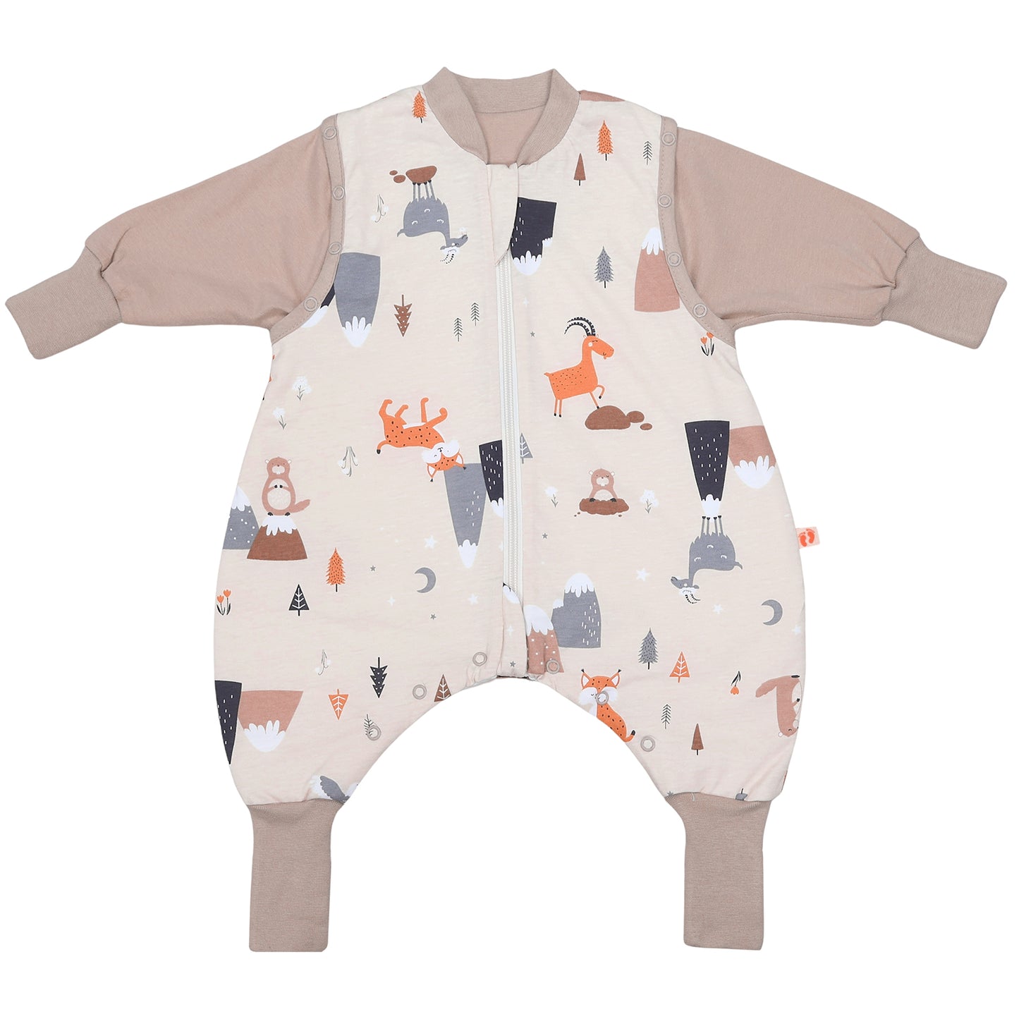 Sleeping Bag with Feet Foldable Feet Covers & Sleeves - 1.0 TOG_Mountain Animals_front2_1182