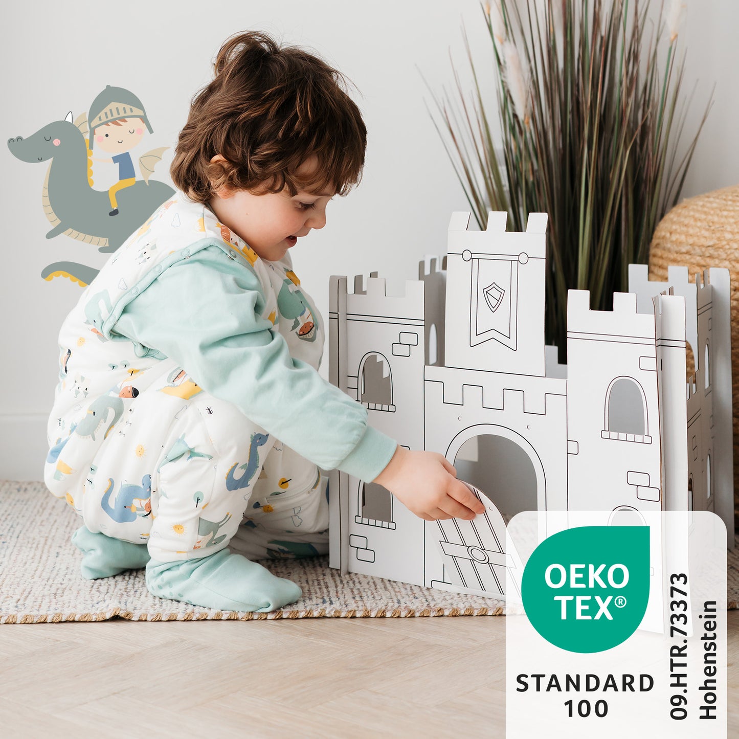 Sleeping Bag with Feet Foldable Feet Covers & Sleeves - 1.0 TOG_Fantasia_OEKOTEX_1182