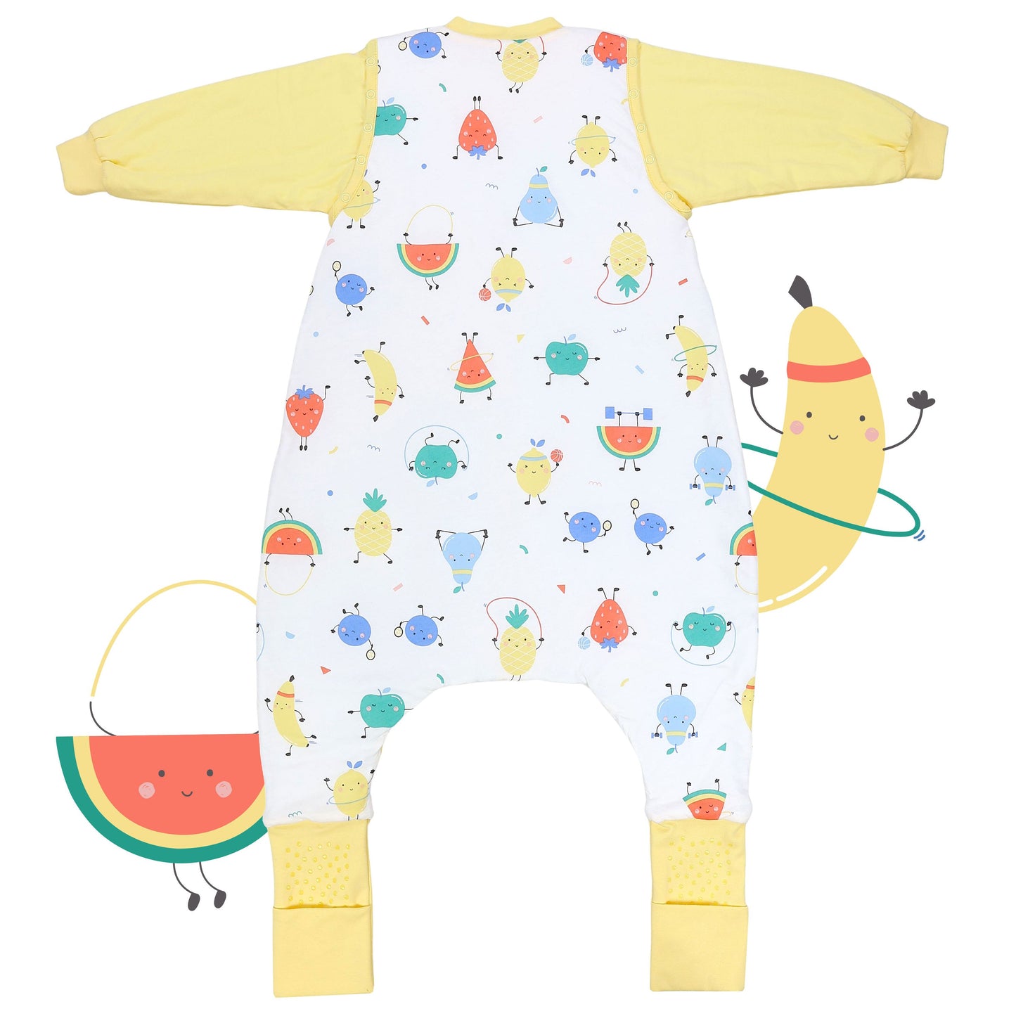 Sleeping Bag with Feet Foldable Feet Covers & Sleeves - 1.0 TOG_Frutas en Forma_retro_1182