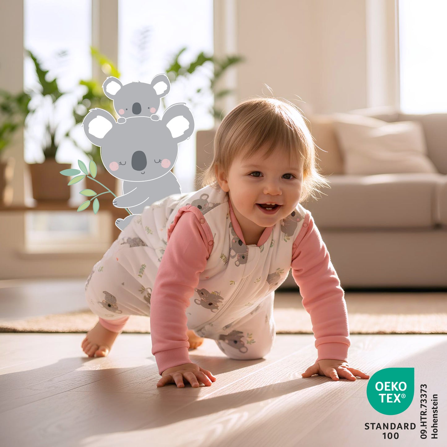 Sleeping Bag with Feet Foldable Feet Covers & Sleeves - 1.0 TOG_Koala_1182_2