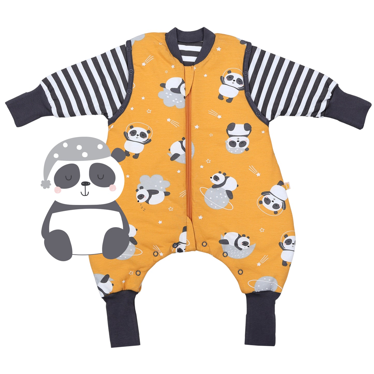 Sleeping Bag with Feet Foldable Feet Covers & Sleeves - 1.0 TOG_Panda_front_1182