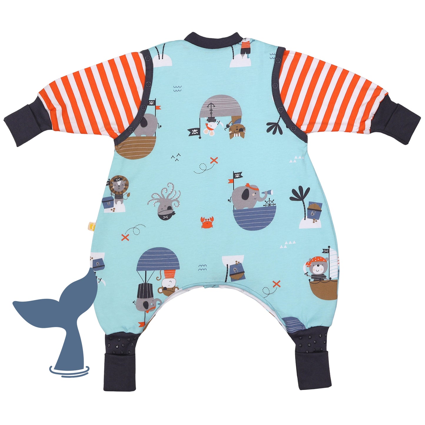 Sleeping Bag with Feet Foldable Feet Covers & Sleeves - 1.0 TOG_Pirate_back_1182