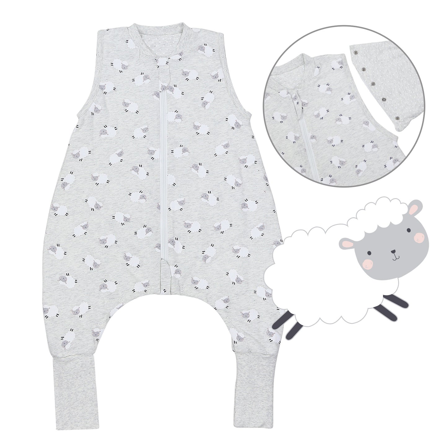Sleeping Bag with Feet Foldable Feet Covers & Sleeves - 1.0 TOG_front_1182