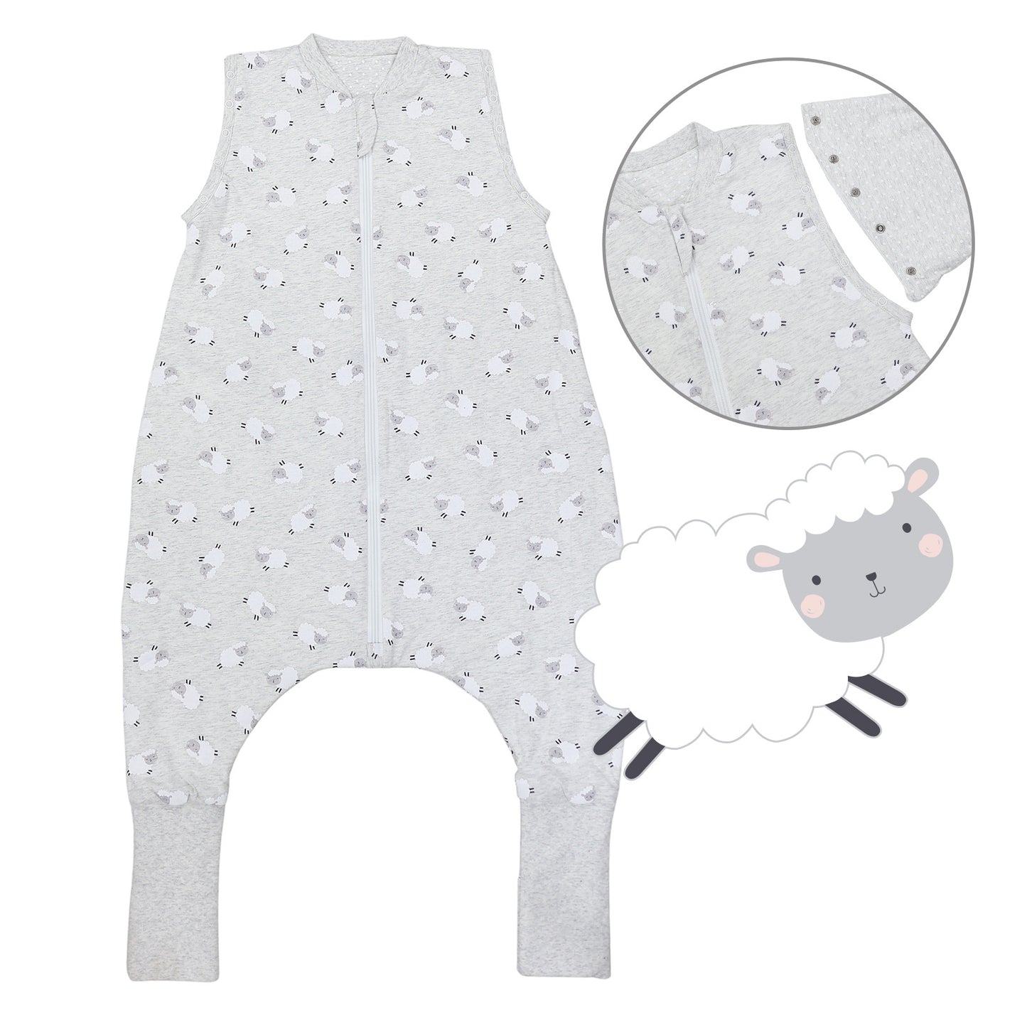 Sleeping Bag with Feet Foldable Feet Covers & Sleeves - 1.0 TOG_front_1182