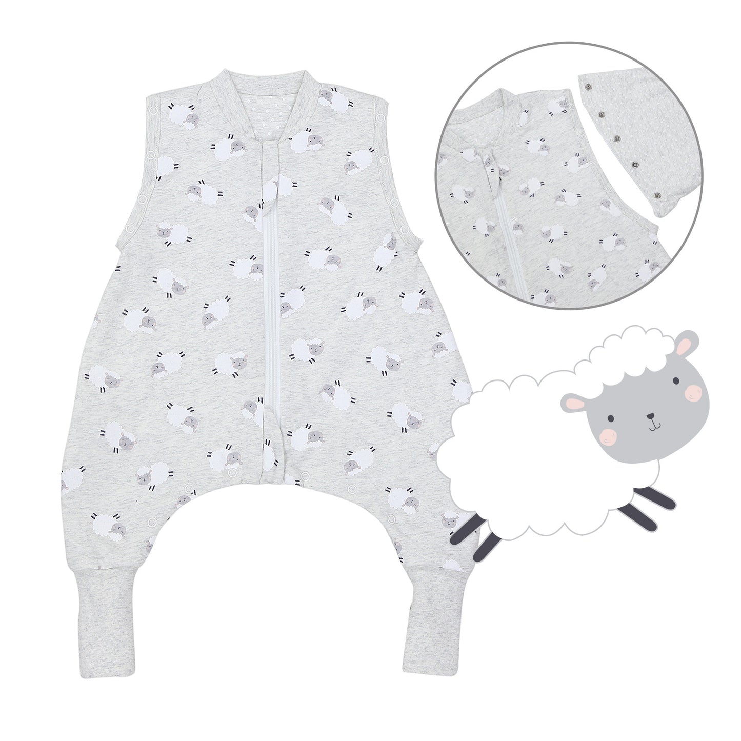 Sleeping Bag with Feet Foldable Feet Covers & Sleeves - 1.0 TOG_front_1182