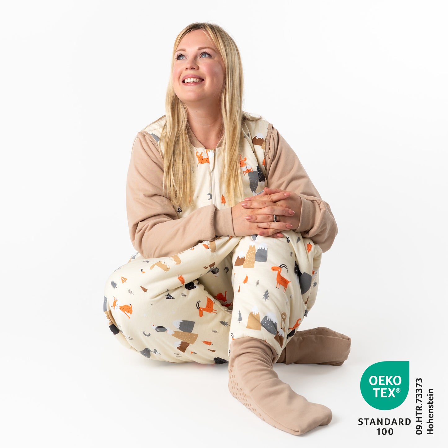 Adult Sleeping Bag with Feet & Detachable Sleeves - 2.5 TOG_Mountain Animals_1188_2