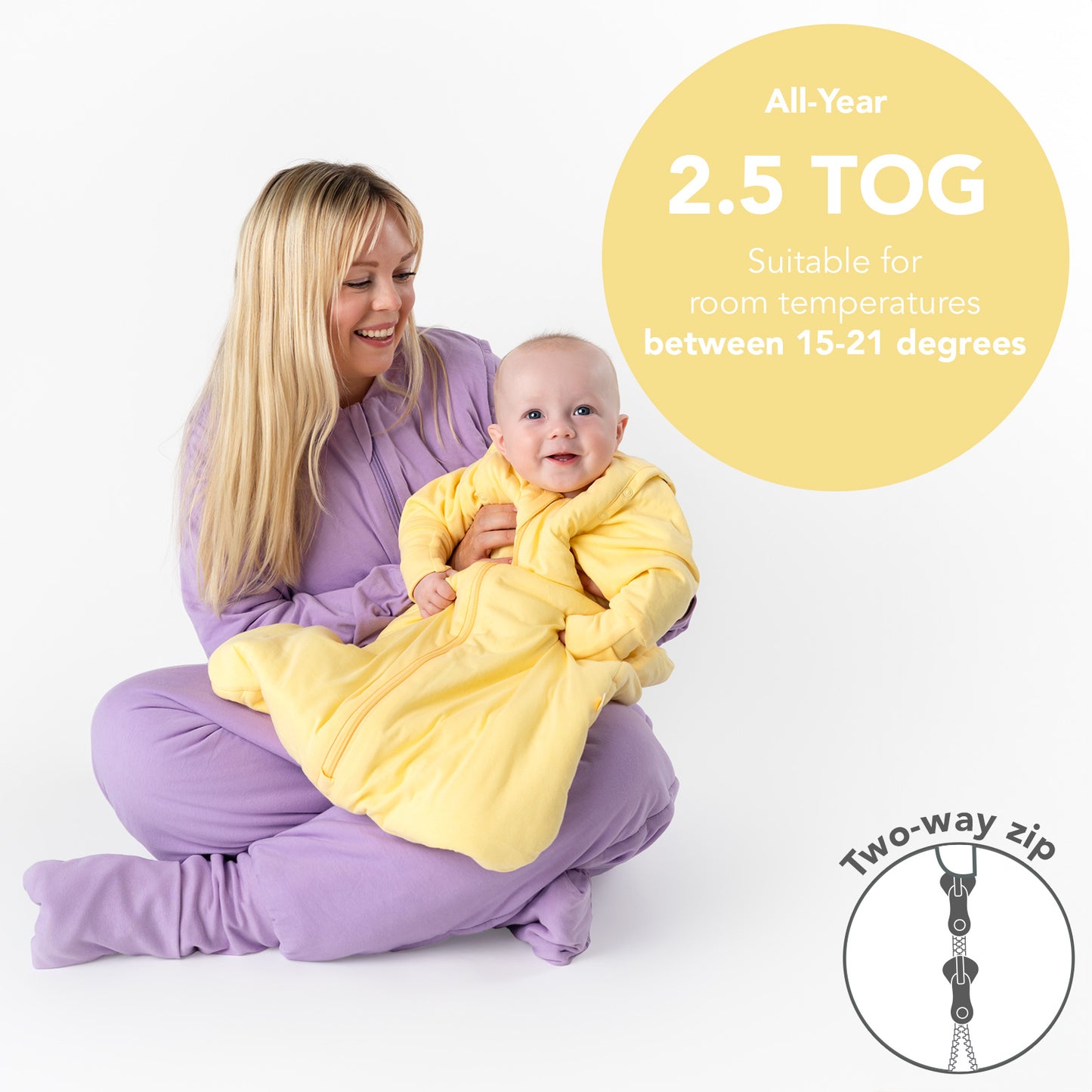 Adult Sleeping Bag with Feet & Detachable Sleeves - 2.5 TOG