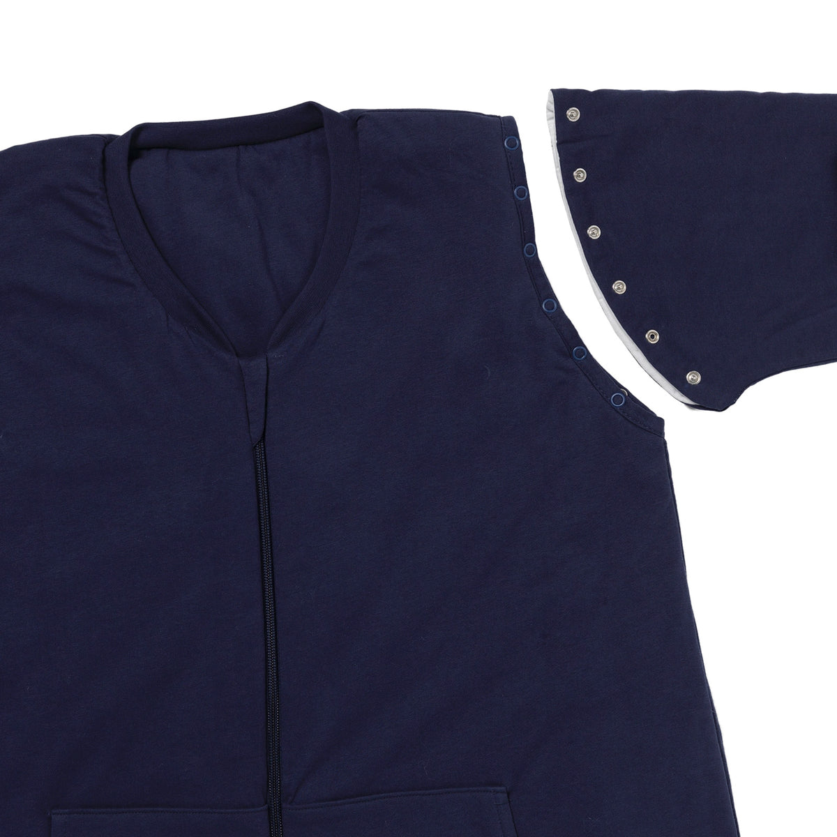 Adult Sleeping Bag with Feet & Detachable Sleeves - 3.5 TOG_Navy Blue_sleeve area_1189