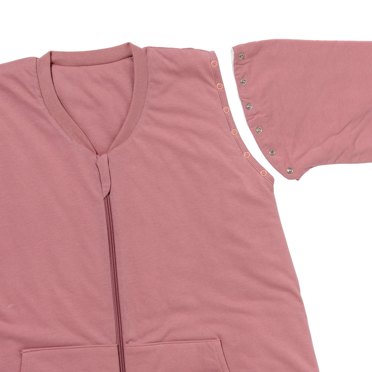 Adult Sleeping Bag with Feet & Detachable Sleeves - 3.5 TOG_Rose Pink_sleeve area_1189