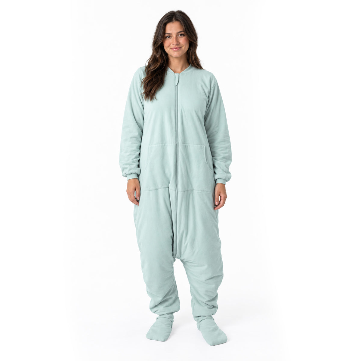 Adult Sleeping Bag with Feet & Detachable Sleeves - 1.0 TOG_Sage_sample image_1190
