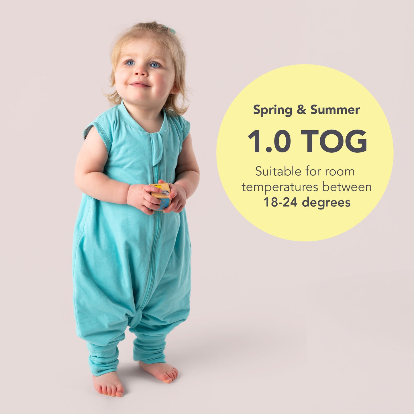 Sleeping Bag with Feet Foldable Feet Covers & Sleeves - 1.0 TOG_Aqua_TOG_1200