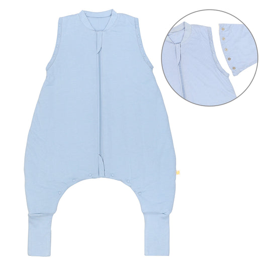 Sleeping Bag with Feet Foldable Feet Covers & Sleeves - 1.0 TOG_Powder Blue_Front with armhole_1200