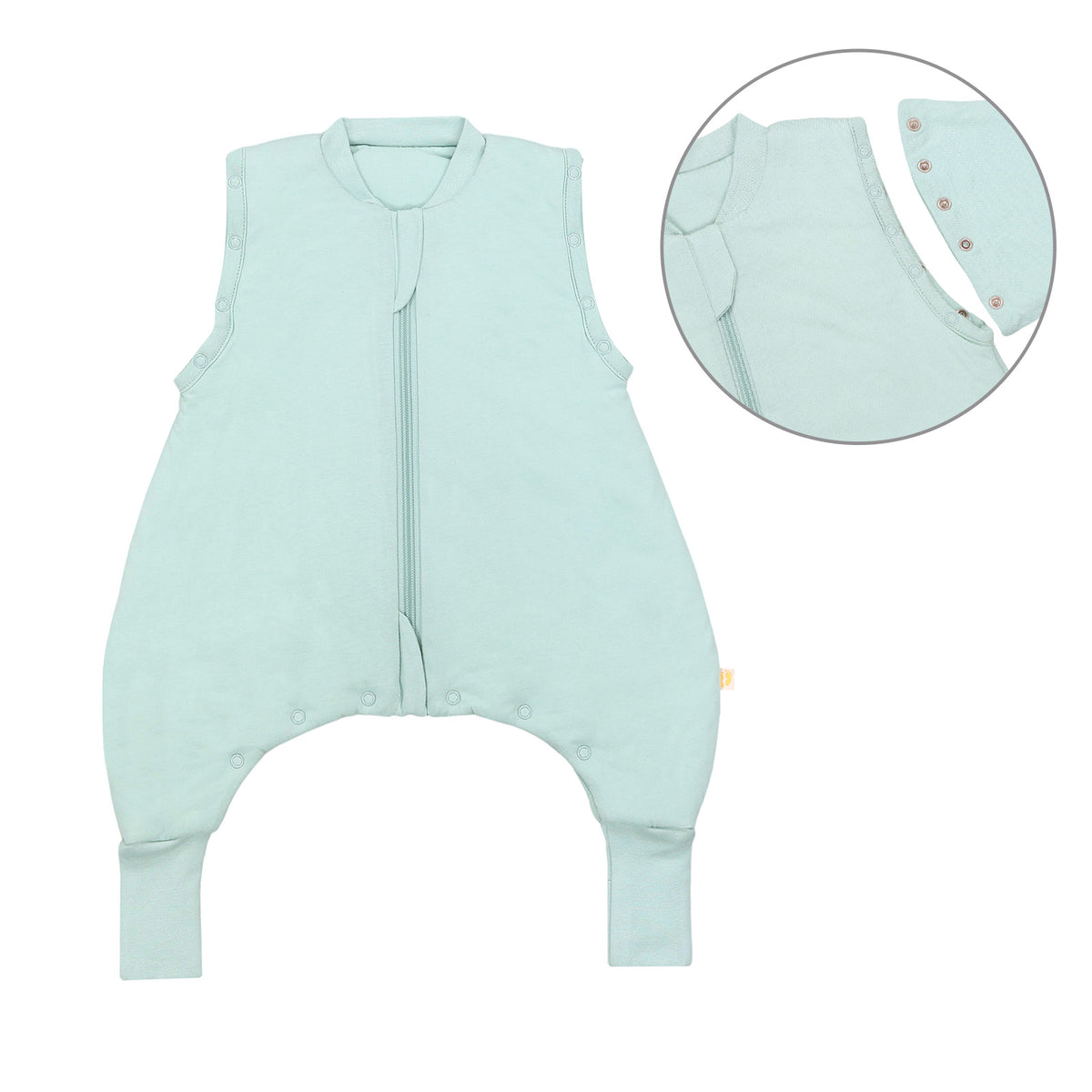 Sleeping Bag with Feet Foldable Feet Covers & Sleeves - 1.0 TOG_Sage_Front with armhole_1200