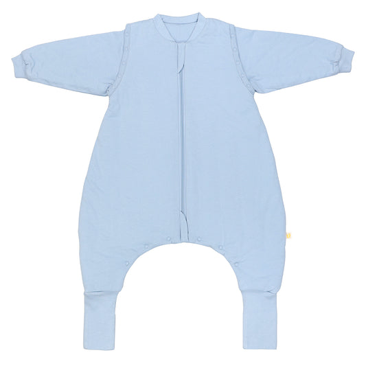 Sleeping Bag with Feet, Foldable Feet Covers & Sleeves - 1.0 TOG Powder Blue 80cm | 18-24 Months