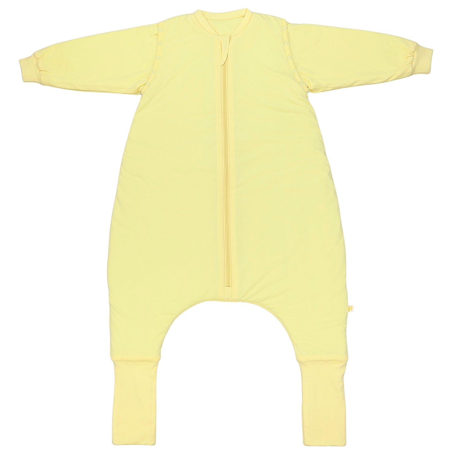 Sleeping Bag with Feet, Foldable Feet Covers & Sleeves - 1.0 TOG Soft Yellow