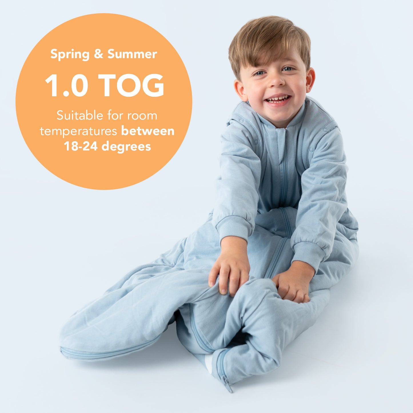 Baby Sleeping Bag - 1.0 TOG_Powder Blue_TOG_1201