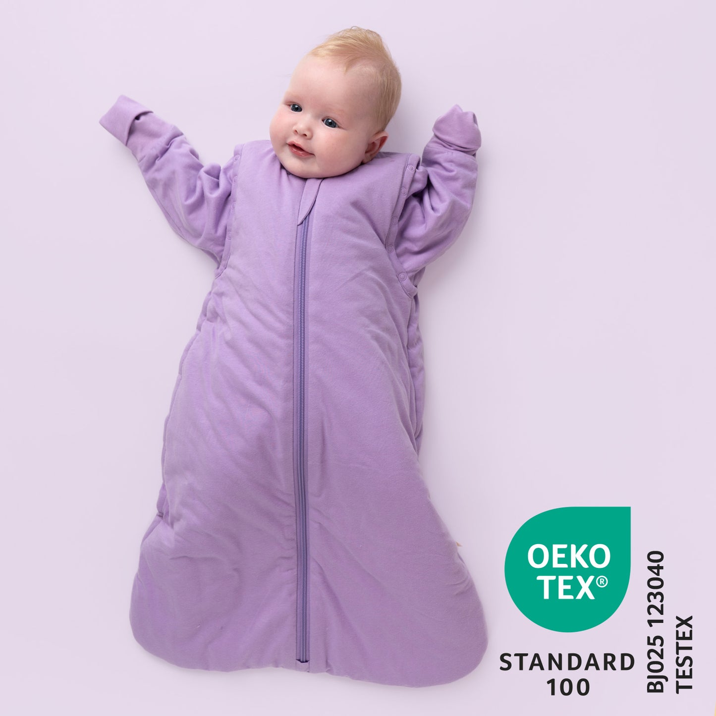 Baby Sleeping Bag - 1.0 TOG_Lilac_OEKOTEX_1201