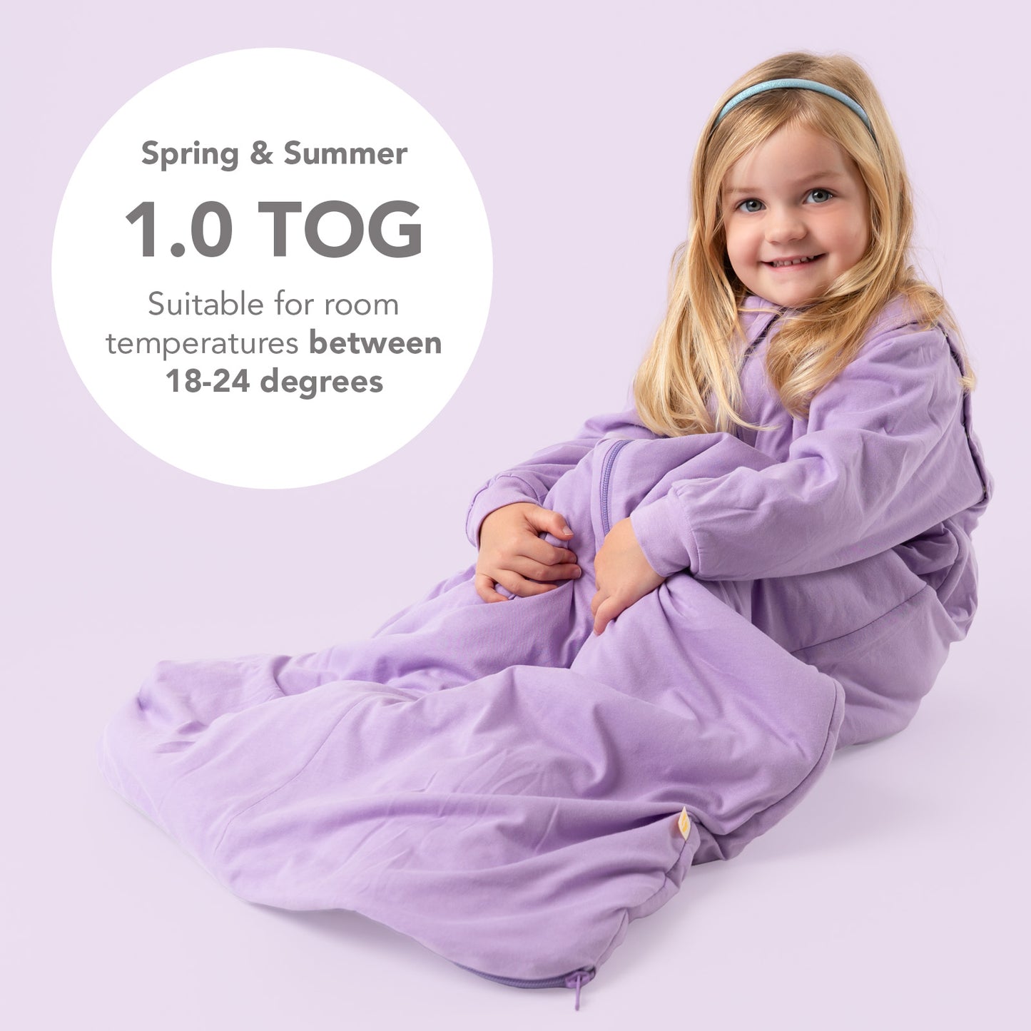 Baby Sleeping Bag - 1.0 TOG_Lilac_TOG_1201